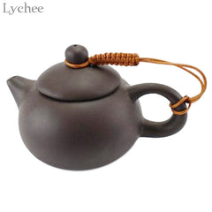 Lychee 10pcs Handmade Teapot Ropes Colorful Braid Teapot Handle Tied Rope Home Kitchen Teaware Accessories