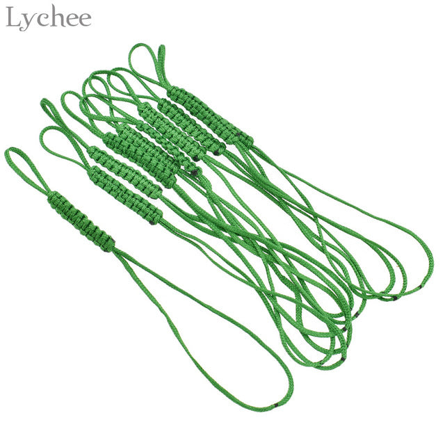 Lychee 10pcs Handmade Teapot Ropes Colorful Braid Teapot Handle Tied Rope Home Kitchen Teaware Accessories
