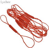 Lychee 10pcs Handmade Teapot Ropes Colorful Braid Teapot Handle Tied Rope Home Kitchen Teaware Accessories
