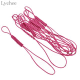 Lychee 10pcs Handmade Teapot Ropes Colorful Braid Teapot Handle Tied Rope Home Kitchen Teaware Accessories